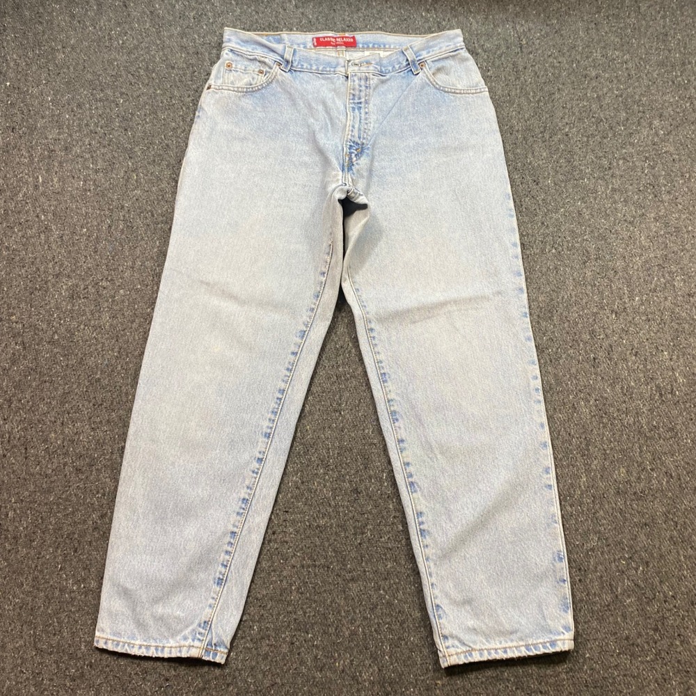 Levi 550 Jeans 16 Womens Light Blue Skater Classic Relaxed Tapered Leg TShirt - Picture 1 of 13